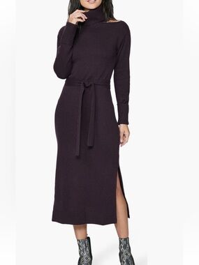 NWT Paige Raundi Shoulder Cutout Long Sleeve Wool Blend Sweater Dress S